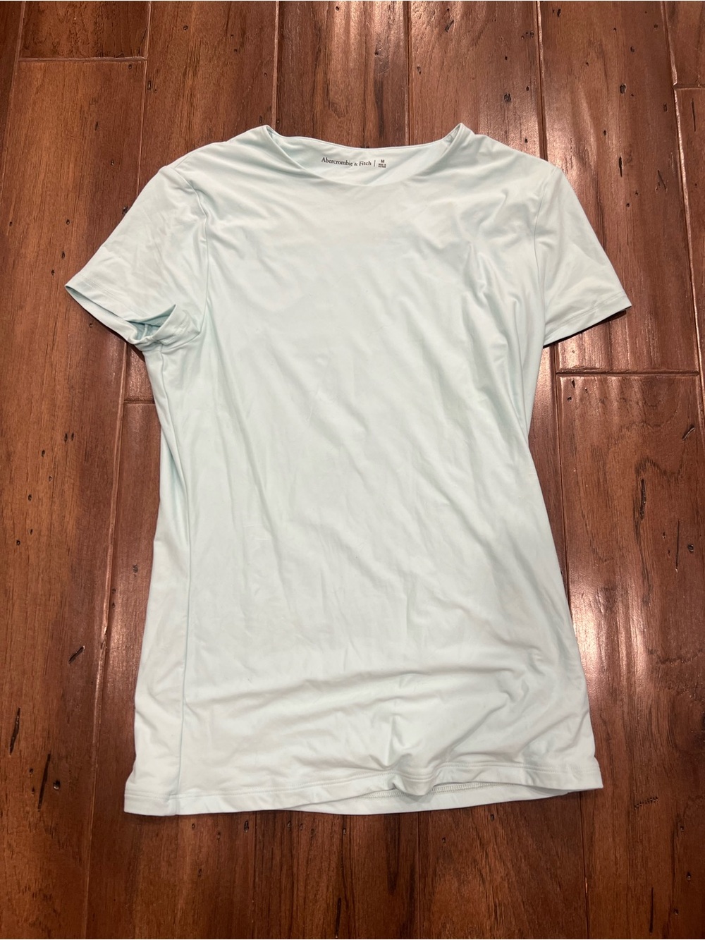Abercrombie & Fitch Women's Pale Blue Short Sleeve Tee